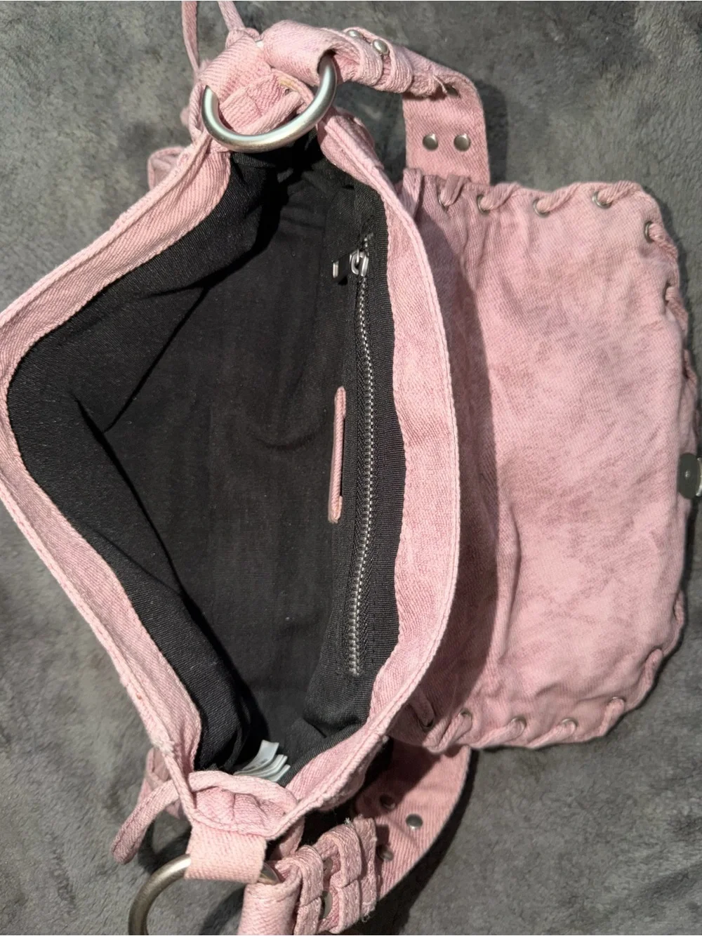 Zara Pink Denim Should Bag